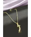 Zülfikar Zirkon Taşlı Çelik Kolye