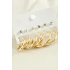 12 Adet Boru Taşlı Halka Küpe