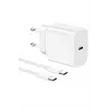 15/pro/pro Max 25w İos Uyumlu Hızlı Şarj Aleti Adaptörlü Beyaz