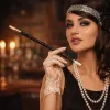30 Cm Siyah Payetli  Tutacağı – 1920’ler Gatsby Parti Aksesuarı