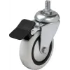 354 - 75x25 Mm Pvc Makaralı Vidalı Frenli Teker 4 Adet