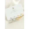 4 Adet Düz Halka Küpe 1,5 cm