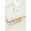 4 Adet Kalp Metal Küpe