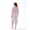 5370 ELBİSE-PEMBE GÜL DESEN