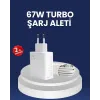 67 Watt Hızlı Şarj Adaptörü Samsung S20 S21 S22 S23 Uyumlu