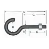 Açık Metrik Kanca M5 / 21x80 - 100 Adet