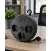 Akım Korumalı Çoklu Priz 3 Priz 3 Usb 1 Type C 2 Metre Kablo Güvenli Şarj