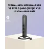 Akım Korumalı Çoklu Priz 4’lü 2 Usb 1 Type-c 2500w Güçlü Tasarım