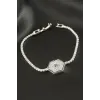 Altıgen Zirkon Taşlı Çocuk Bileklik 16 cm