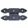 Antika Tarz Dekoratif Pirinç Düğmeli Menteşe - 117x57 Mm, Oksit