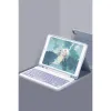 Apple İpad 10.2 (9.nesil) Kılıf Kc01 Smart Klavyeli Tablet Kılıfı - Lacivert