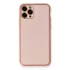 Apple İphone 11 Pro Max Kılıf Coco Deri Silikon Kapak - Pembe
