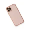 Apple İphone 11 Pro Max Kılıf Coco Deri Silikon Kapak - Pembe