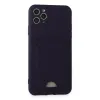 Apple İphone 11 Pro Max Kılıf Kelvin Kartvizitli Silikon - Derin Mor