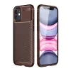 Apple İphone 12 Mini Kılıf Auto Focus Karbon Kapak - Kahverengi