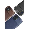 Apple İphone 12 Mini Kılıf Auto Focus Karbon Kapak - Kahverengi