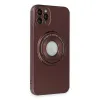 Apple İphone 12 Pro Kılıf Lukka Magneticsafe Kapak - Kahverengi