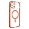 Apple İphone 12 Pro Kılıf Magneticsafe Lazer Silikon - Kırmızı