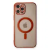 Apple İphone 12 Pro Kılıf Magneticsafe Lazer Silikon - Kırmızı