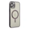 Apple İphone 12 Pro Kılıf Magneticsafe Lazer Silikon - Siyah
