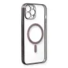 Apple İphone 12 Pro Kılıf Magneticsafe Lazer Silikon - Siyah