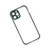 Apple İphone 12 Pro Kılıf Miami Şeffaf Silikon - Koyu Yeşil