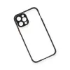 Apple İphone 12 Pro Kılıf Miami Şeffaf Silikon - Siyah