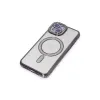 Apple İphone 13 Kılıf Joke Simli Magneticsafe Kılıf - Derin Mor