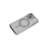 Apple İphone 13 Kılıf Joke Simli Magneticsafe Kılıf - Gümüş