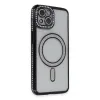 Apple İphone 13 Kılıf Joke Simli Magneticsafe Kılıf - Siyah