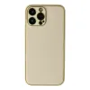 Apple İphone 13 Pro Kılıf Coco Deri Silikon Kapak - Gold