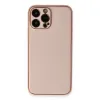 Apple İphone 13 Pro Kılıf Coco Deri Silikon Kapak - Pembe