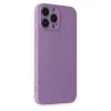 Apple İphone 13 Pro Kılıf Nano İçi Kadife Silikon - Koyu Lila