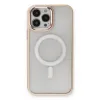 Apple İphone 13 Pro Kılıf Room Magneticsafe Silikon - Pudra