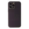 Apple İphone 13 Pro Max Kılıf Coco Deri Silikon Kapak - Derin Mor