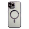Apple İphone 13 Pro Max Kılıf Magneticsafe Lazer Silikon - Mor