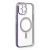 Apple İphone 13 Pro Max Kılıf Magneticsafe Lazer Silikon - Mor