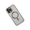 Apple İphone 13 Pro Max Kılıf Magneticsafe Lazer Silikon - Siyah