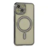 Apple İphone 14 Kılıf Joke Simli Magneticsafe Kılıf - Gri