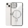 Apple İphone 14 Kılıf Joke Simli Magneticsafe Kılıf - Gümüş