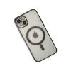 Apple İphone 14 Plus Kılıf Magneticsafe Lazer Silikon - Siyah