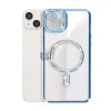 Apple İphone 15 Kılıf Joke Simli Magneticsafe Kılıf - Mavi