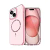 Apple İphone 15 Plus Live Diamond Magsafe Kapak - Pembe