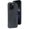 Apple İphone 15 Pro Max Kılıf Sara Kartvizitli Deri Kılıf - Siyah