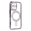 Apple İphone 16 Kılıf Joke Simli Magneticsafe Kılıf - Derin Mor