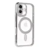 Apple İphone 16 Kılıf Joke Simli Magneticsafe Kılıf - Gümüş