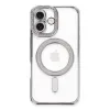 Apple İphone 16 Kılıf Joke Simli Magneticsafe Kılıf - Gümüş