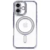 Apple İphone 16 Kılıf Joke Simli Magneticsafe Kılıf - Mavi