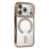 Apple İphone 17 Pro Joke Simli Magneticsafe Kılıf - Gold