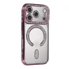 Apple İphone 17 Pro Joke Simli Magneticsafe Kılıf - Pembe